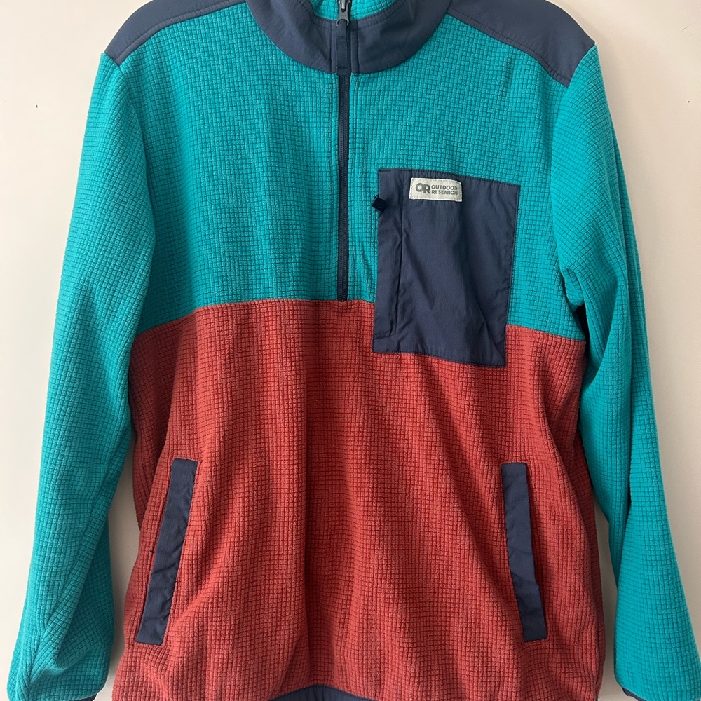 Outdoor Research Teal and Maroon Jacket